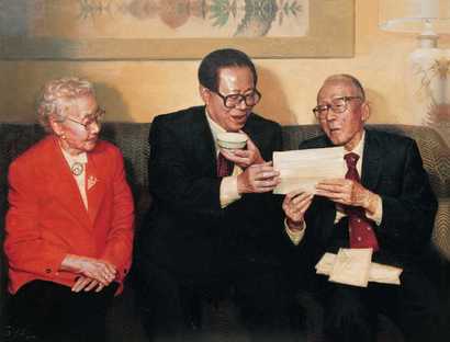 刘文进 2002年作 师生情